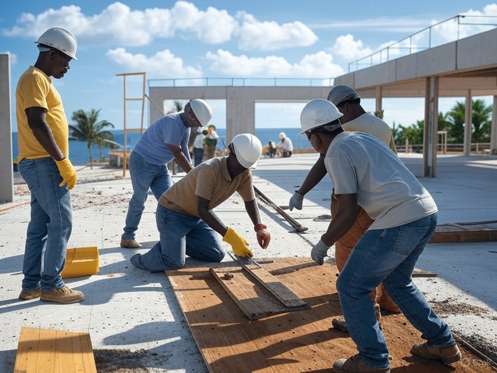Histoire de Batec Guadeloupe : chantier de construction en Guadeloupe